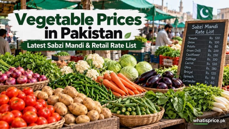 Fresh vegetables displayed at Pakistani market