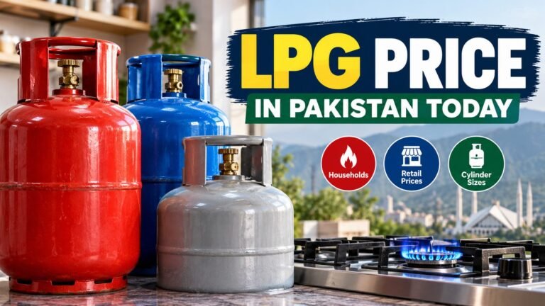 LPG gas cylinders showing Pakistan price guide