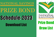 Prize Bond Draw Schedule 2025 Updated Prize Bond Result Schedule 2023, Prize Bond list Results 2023