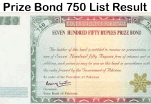 RS 750 Prize Bond Result 15 January 2025 KARACHI Draw No 101 prize-bond-750-result