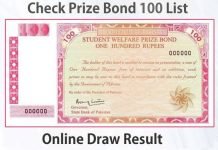 RS 100 PRIZE BOND RESULT 17 February 2025 RAWALPINDI DRAW NO 49 100 Prize Bond