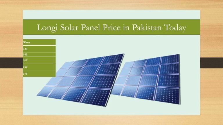 Longi Solar Panel Price in Pakistan Today May 2026